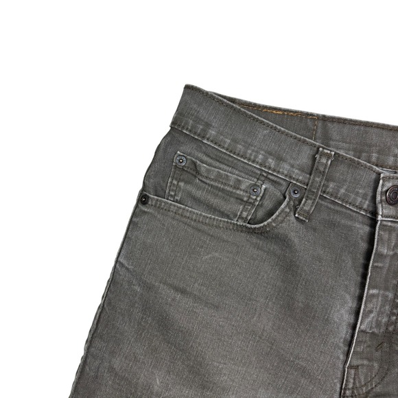 Levis 511 Jeans Mens 33x32 Green/Gray Slim Dark Wash Mid Rise Stretch Denim - Picture 3 of 14